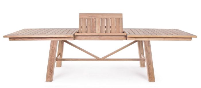 Mesa Rectangular Extensible Madera Teca, 220/300 Cm