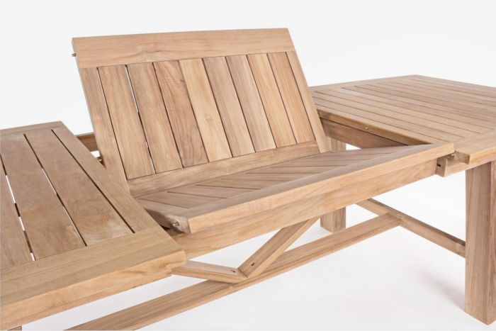 Mesa Rectangular Extensible Madera Teca, 220/300 Cm