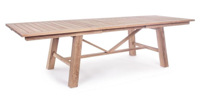 Mesa Rectangular Extensible Madera Teca, 220/300 Cm
