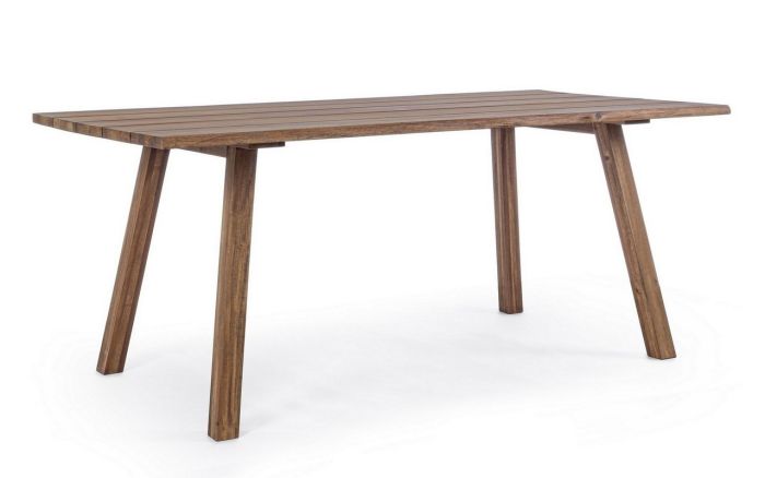 Mesa Jardín Listones Glasgow Estilo Nórdico Madera Acacia Natural, 180 Cm