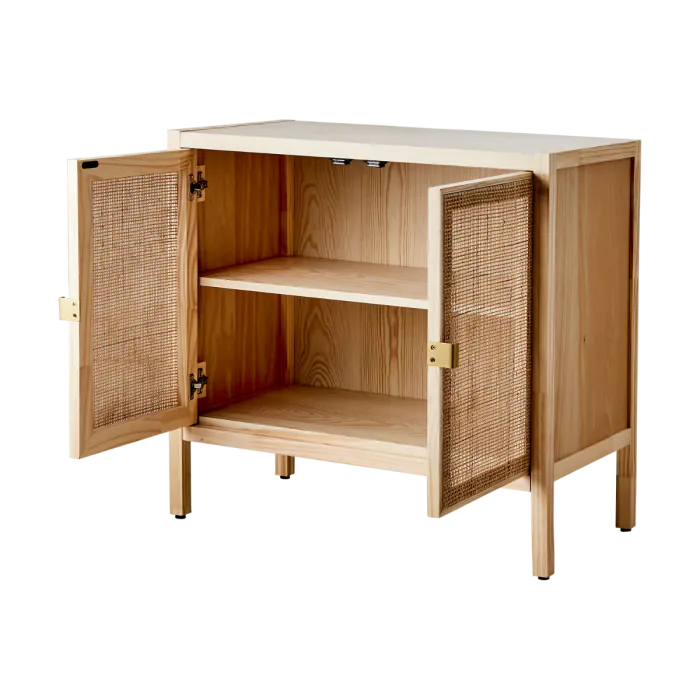 Armario Ratán Madera Pino Natural, 80 Cm