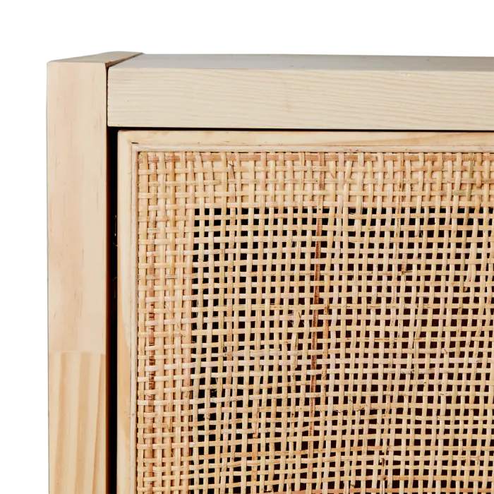 Armario Ratán Madera Pino Natural, 80 Cm