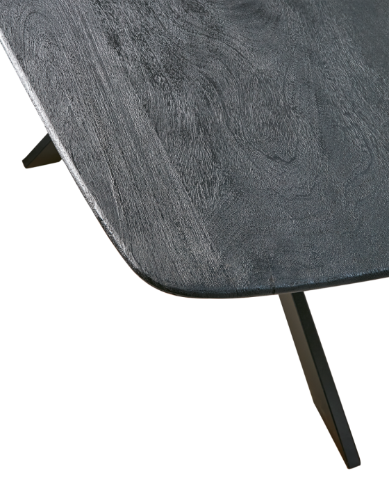 Mesa Comedor Sobre Madera Negro Patas Entrecruzadas Hierro,200 Cm