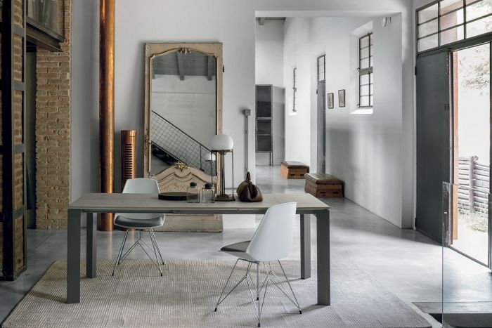 Mesa Comedor Moderna Cristal Metal Blanco