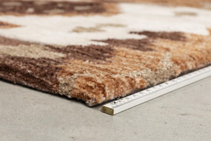 Alfombra Algodón Marrón Blanco, 230 Cm