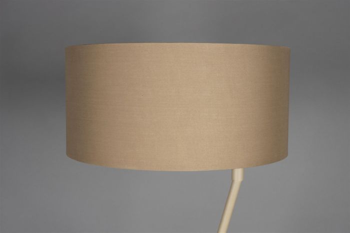 Lámpara de Pie Tejido Hierro Beige, 54 Cm