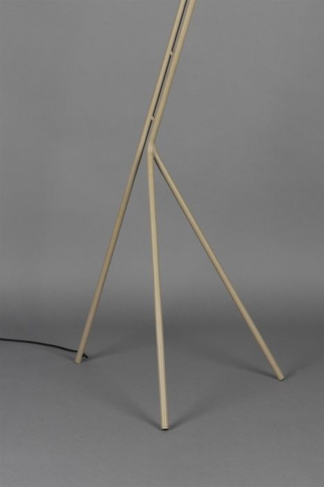 Lámpara de Pie Tejido Hierro Beige, 54 Cm