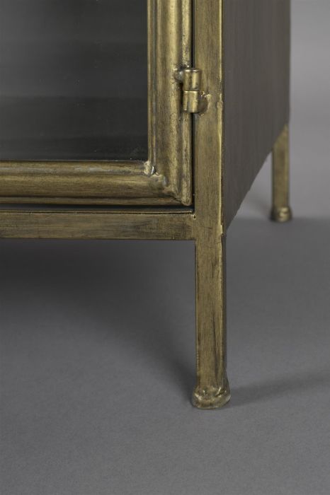 Aparador Hierro Oro Viejo Cristal 3 Puertas, 100 Cm