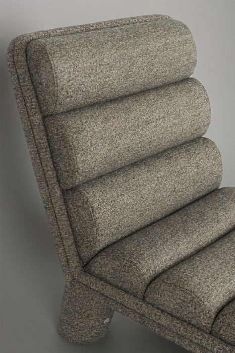Sillón Relax de Diseño Tejido Gris Oscuro Hierro, 65 Cm
