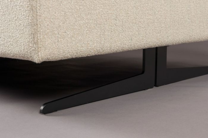 Sofá con Chaise Longue Izquierda Blanco Roto, 308 Cm