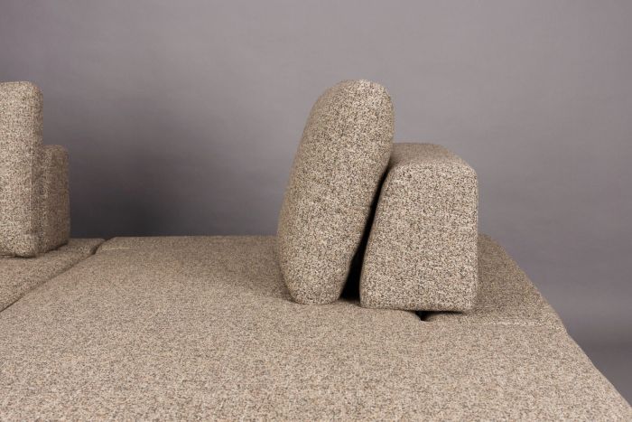 Sofá con Chaise Longue Derecha Marrón, 308 Cm