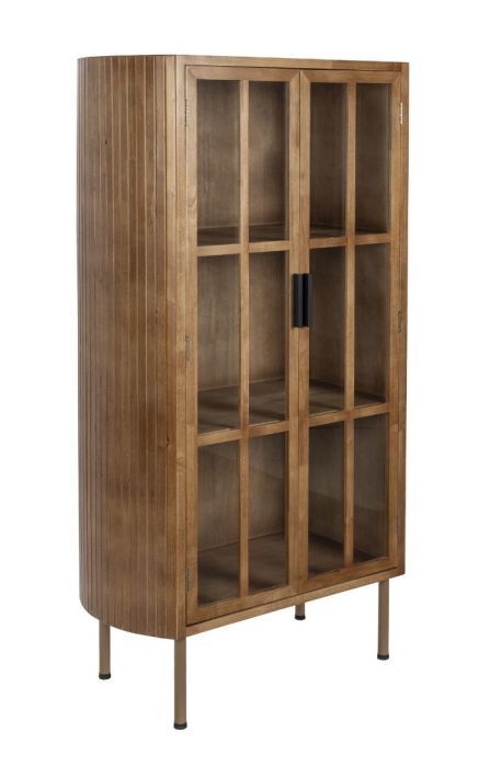 Vitrina 2 Puertas Cristal Madera, 80 Cm