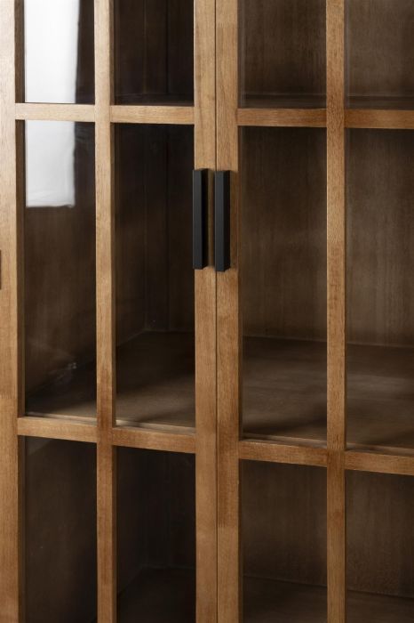 Vitrina 2 Puertas Cristal Madera, 80 Cm