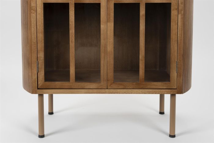 Vitrina 2 Puertas Cristal Madera, 80 Cm