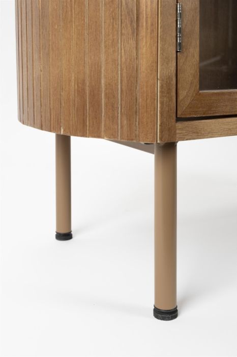 Vitrina 2 Puertas Cristal Madera, 80 Cm