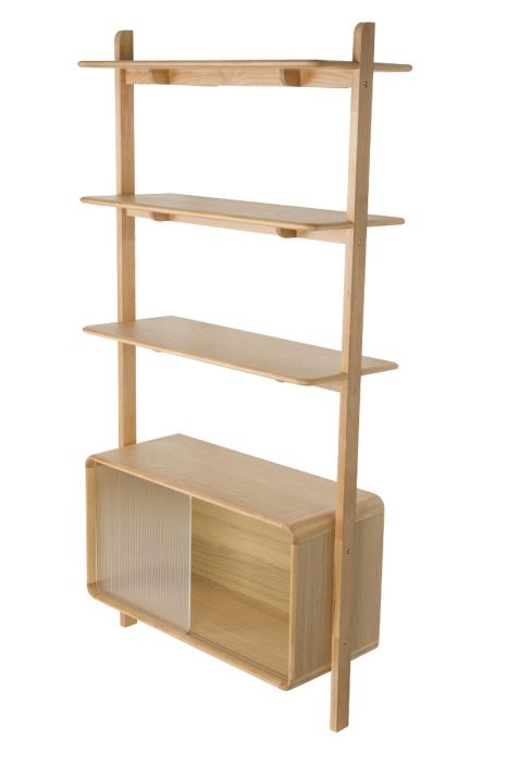 Estantería Madera Fresno Natural, 35 Cm
