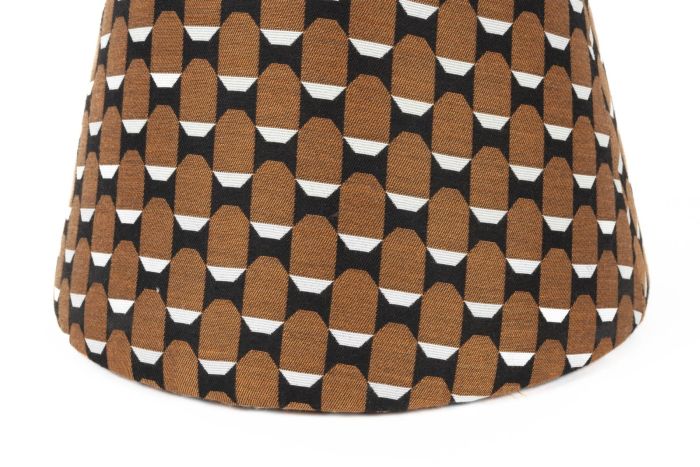 Taburete Tejido Marrón Negro, 37 Cm