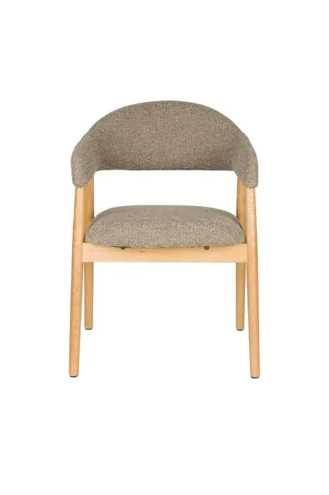 Silla Tela Gris Oscuro Madera Roble, 54 Cm