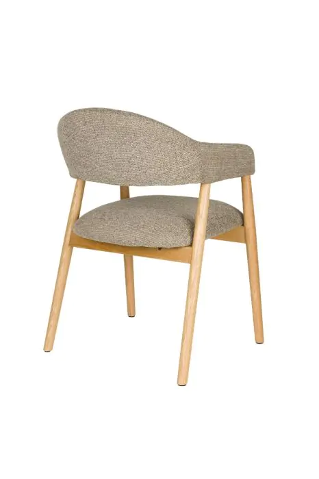 Silla Tela Gris Oscuro Madera Roble, 54 Cm