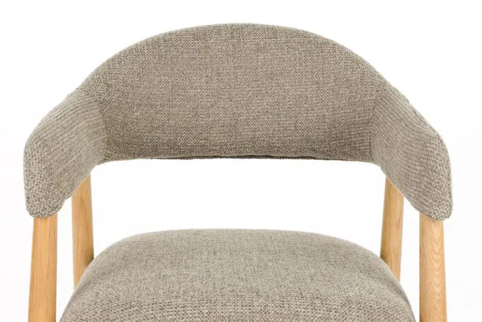 Silla Tela Gris Oscuro Madera Roble, 54 Cm
