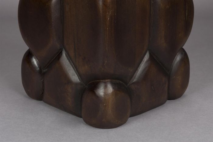Mesa Auxiliar Madera Mango Marrón Oscuro, 30 Cm