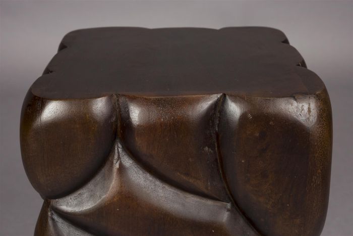 Mesa Auxiliar Madera Mango Marrón Oscuro, 30 Cm