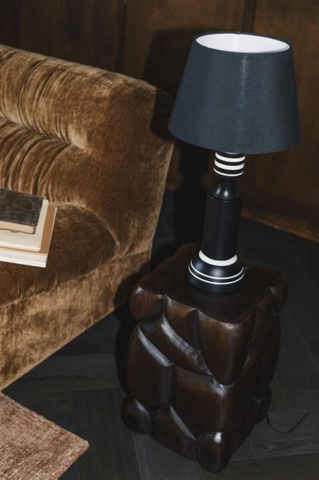 Mesa Auxiliar Madera Mango Marrón Oscuro, 30 Cm