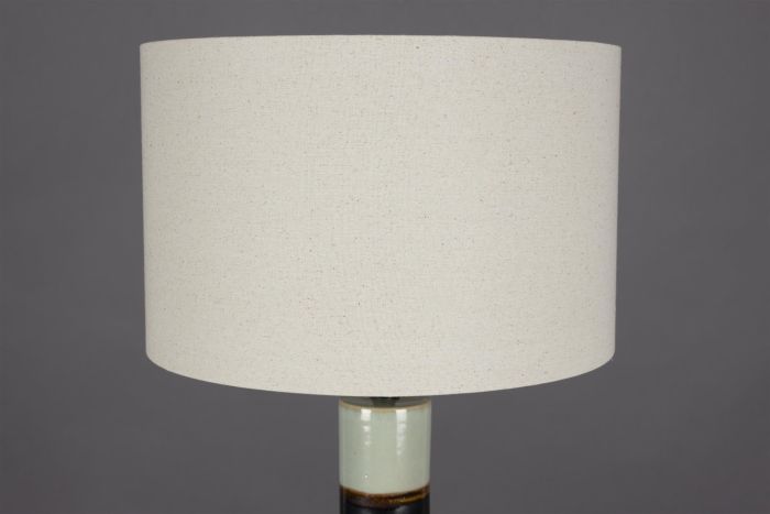 Lámpara de Pie Hierro Blanco Negro, Ø 45 Cm