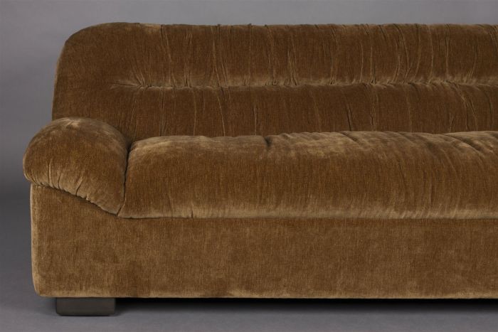 Sofá Tapizado Tejido Color Cognac, 214 Cm