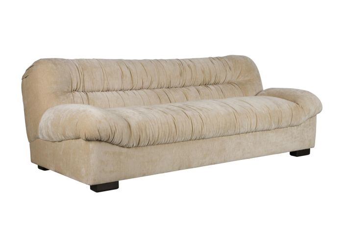 Sofá Tapizado Tejido Color Beige, 214 Cm