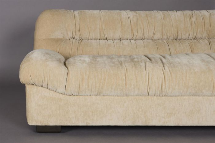 Sofá Tapizado Tejido Color Beige, 214 Cm