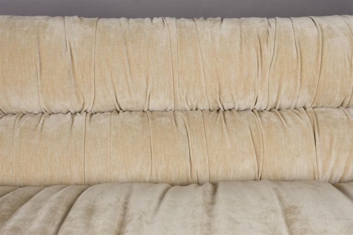 Sofá Tapizado Tejido Color Beige, 214 Cm