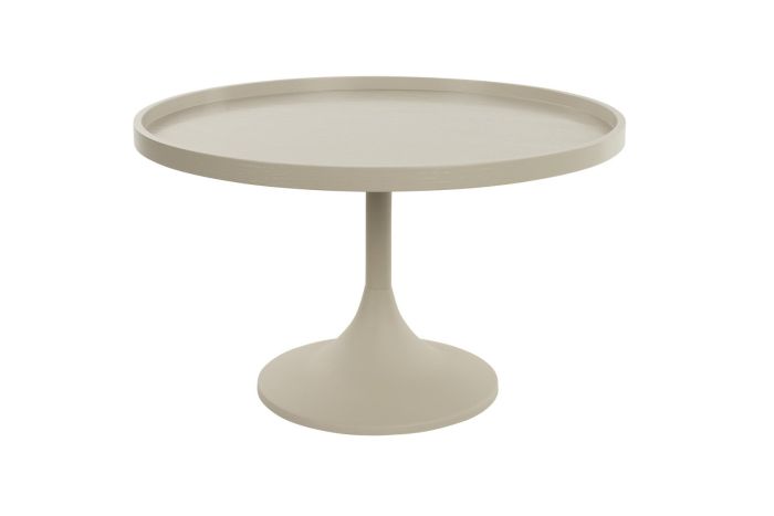 Mesa de centro nórdica moderna en mdf y acero beige.