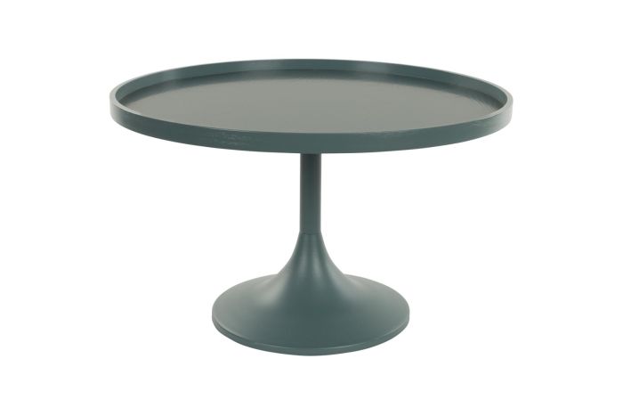Mesa de centro nórdica moderna en mdf y acero azul.