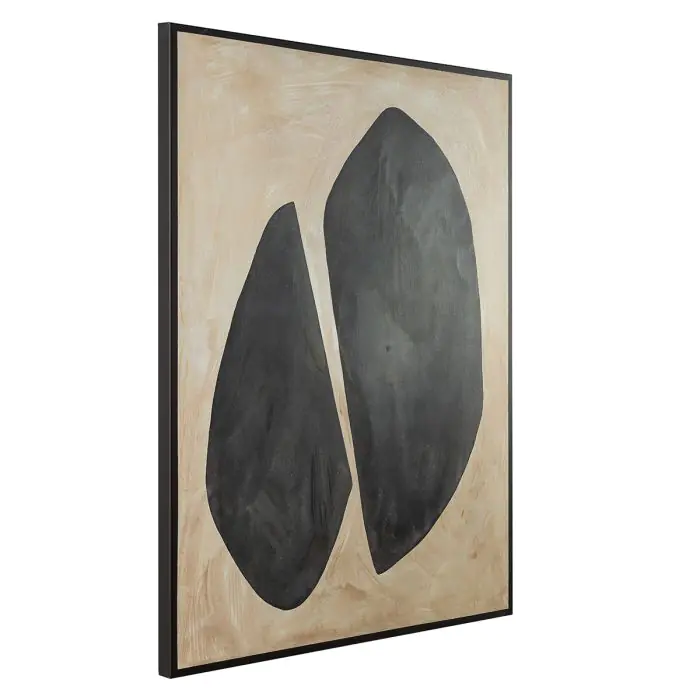 Lienzo 90x5x120 Lienzo -- Negro/Crema