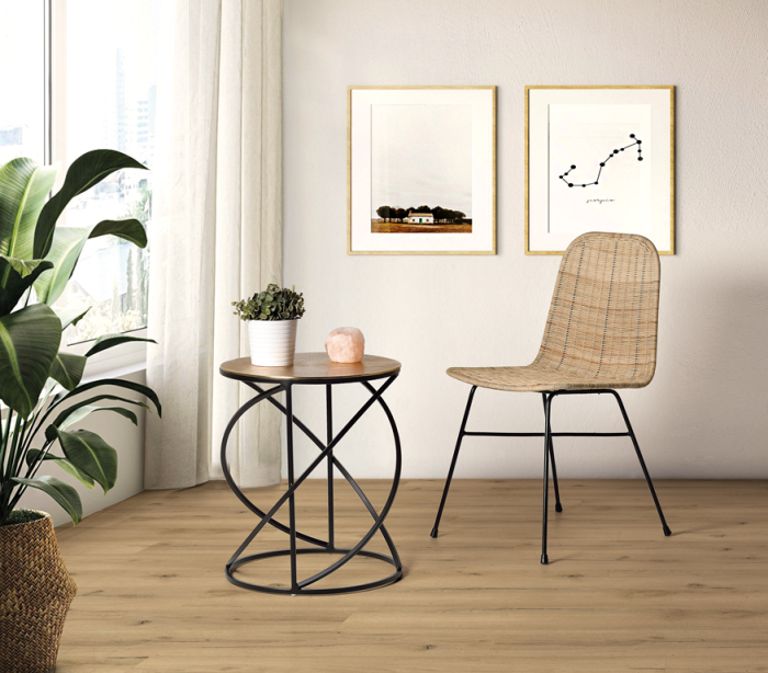 Mesa Auxiliar Bronce Metal Espiral, 54 Cm