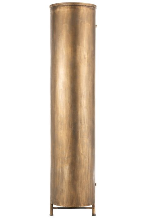 Vitrina Industrial Metal Dorado 2 Puertas Cristal 110 Cm