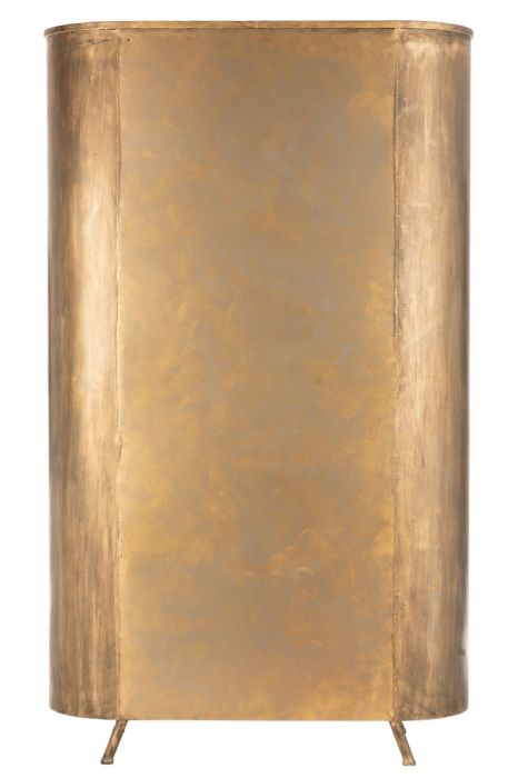 Vitrina Industrial Metal Dorado 2 Puertas Cristal 110 Cm