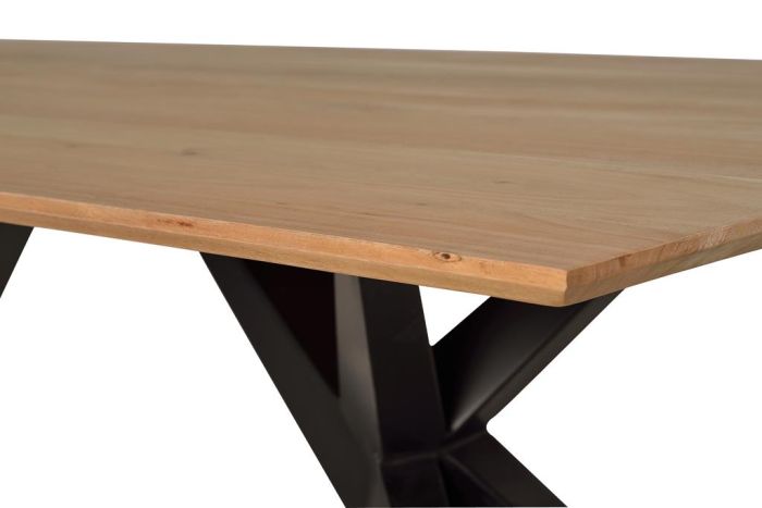 Mesa De Comedor Acacia Base Metal, 180 Cm