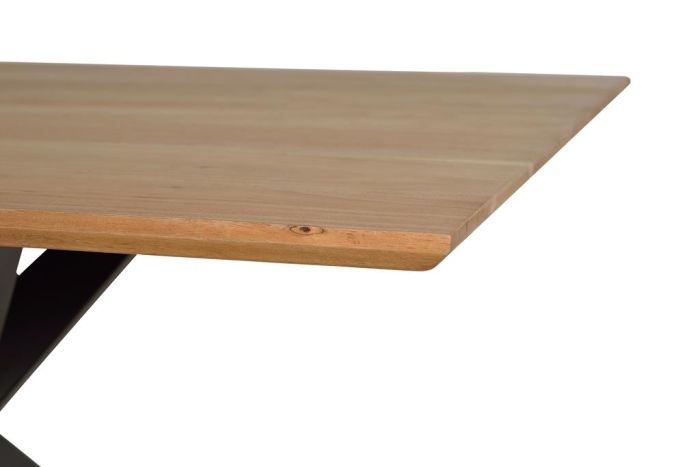 Mesa De Comedor Acacia Base Metal, 180 Cm