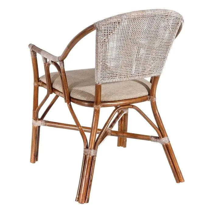 Silla Comedor Gris Marrón Ratán, 45 Cm