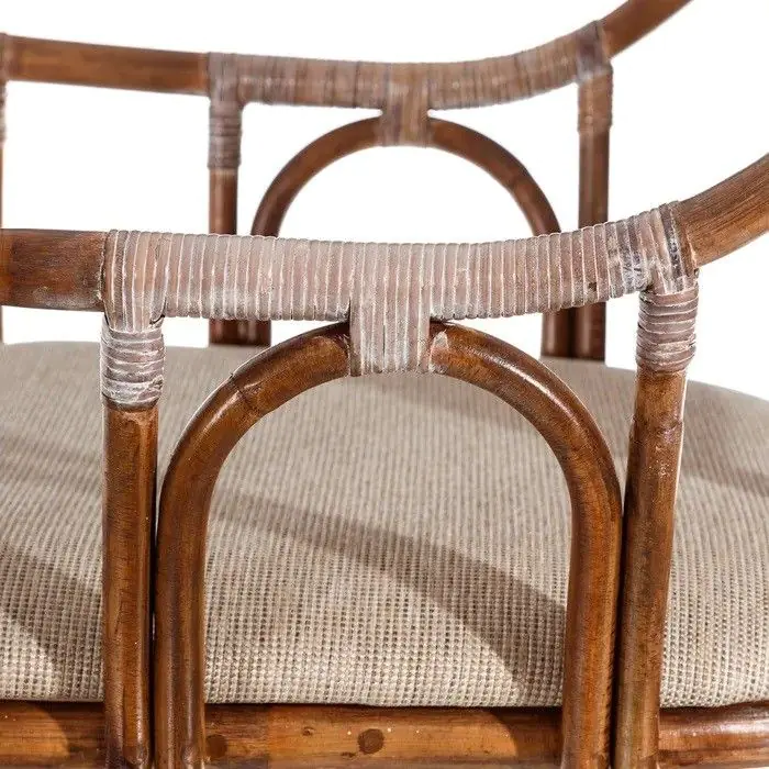 Silla Comedor Gris Marrón Ratán, 45 Cm