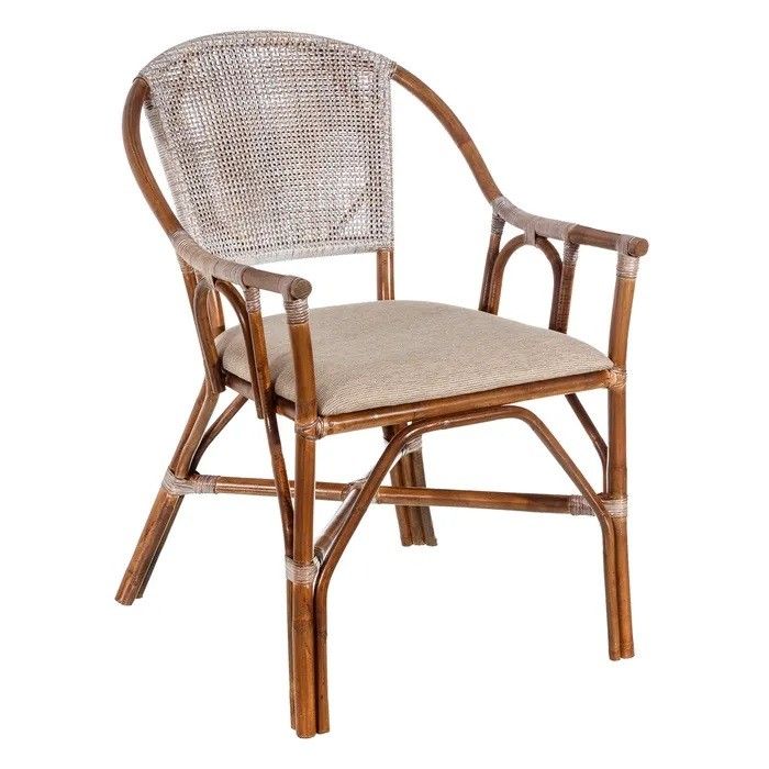 Silla Comedor Estilo Tropical, 45 Cm