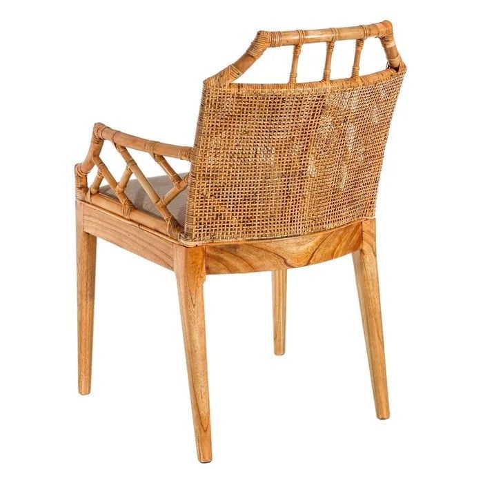Silla Comedor Ratán Madera Mindi, 59 Cm