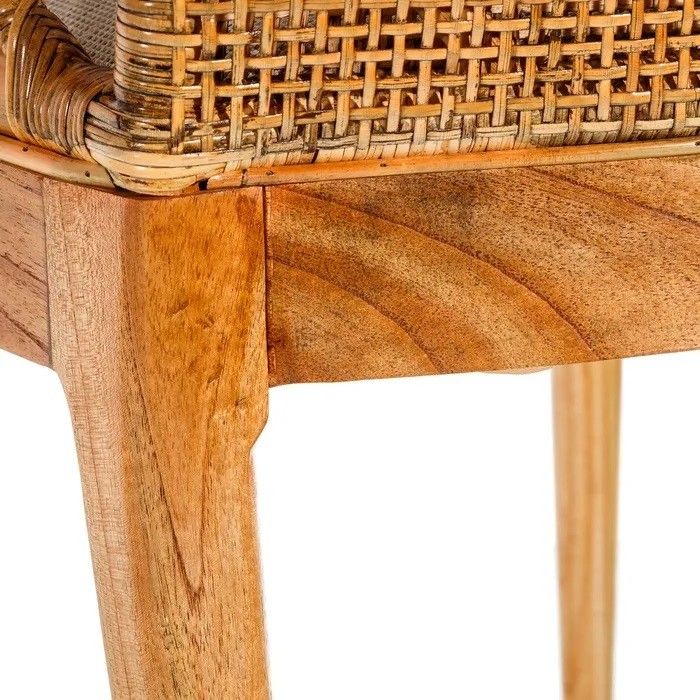 Silla Comedor Ratán Madera Mindi, 59 Cm