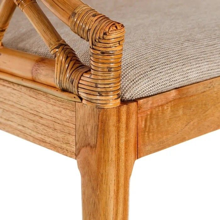 Silla Comedor Ratán Madera Mindi, 59 Cm