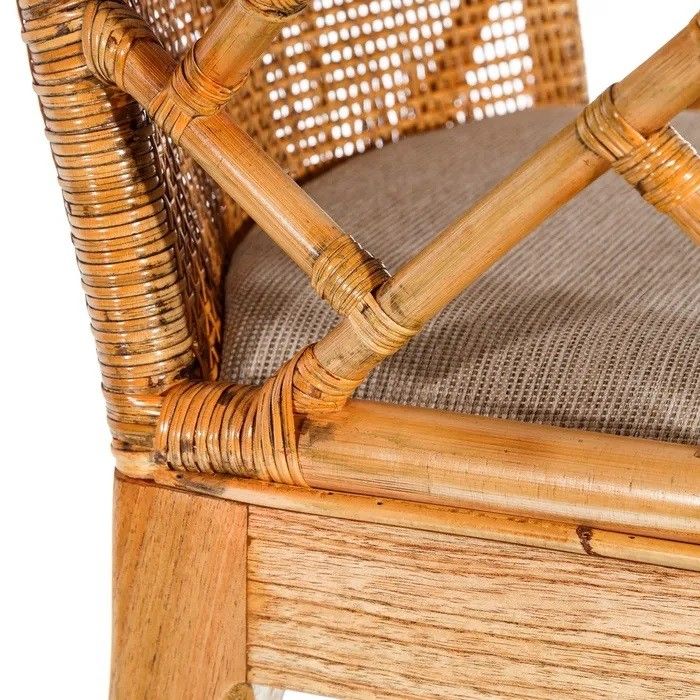 Silla Comedor Ratán Madera Mindi, 59 Cm