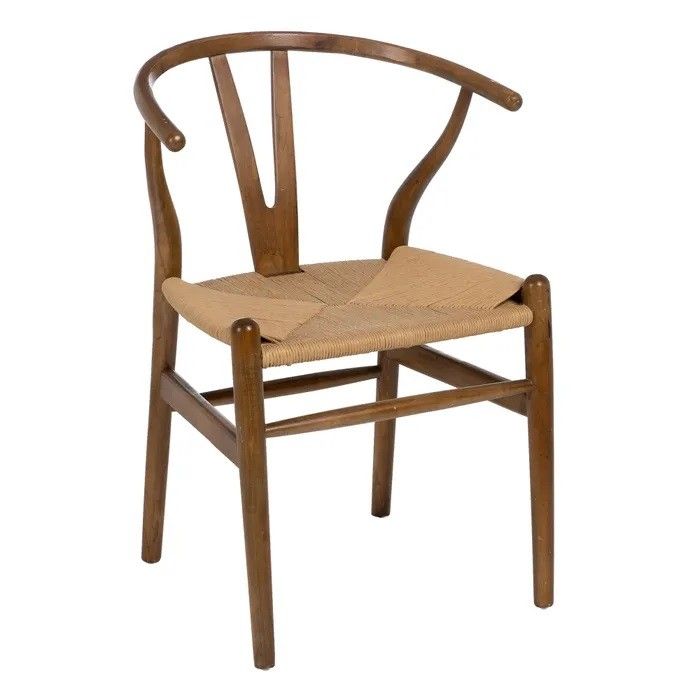 Silla Estilo Tropical Marrón, 56 Cm
