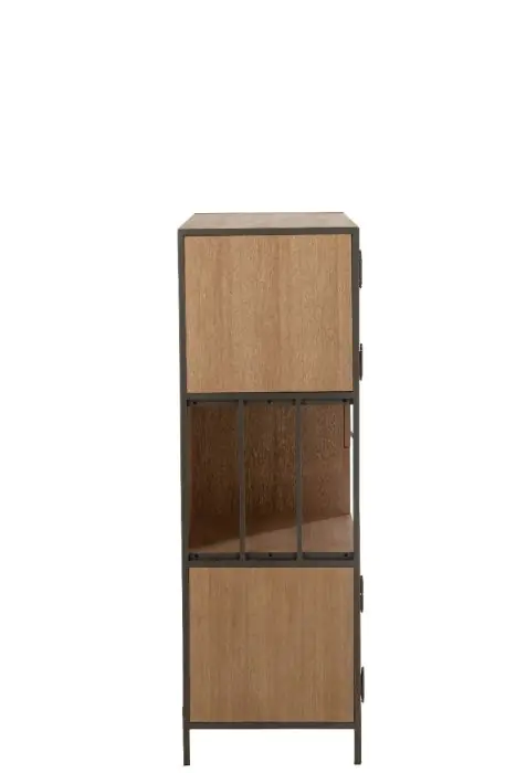 Alacena Escandinava Madera Natural Metal 90 Cm
