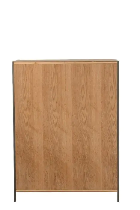 Alacena Escandinava Madera Natural Metal 90 Cm
